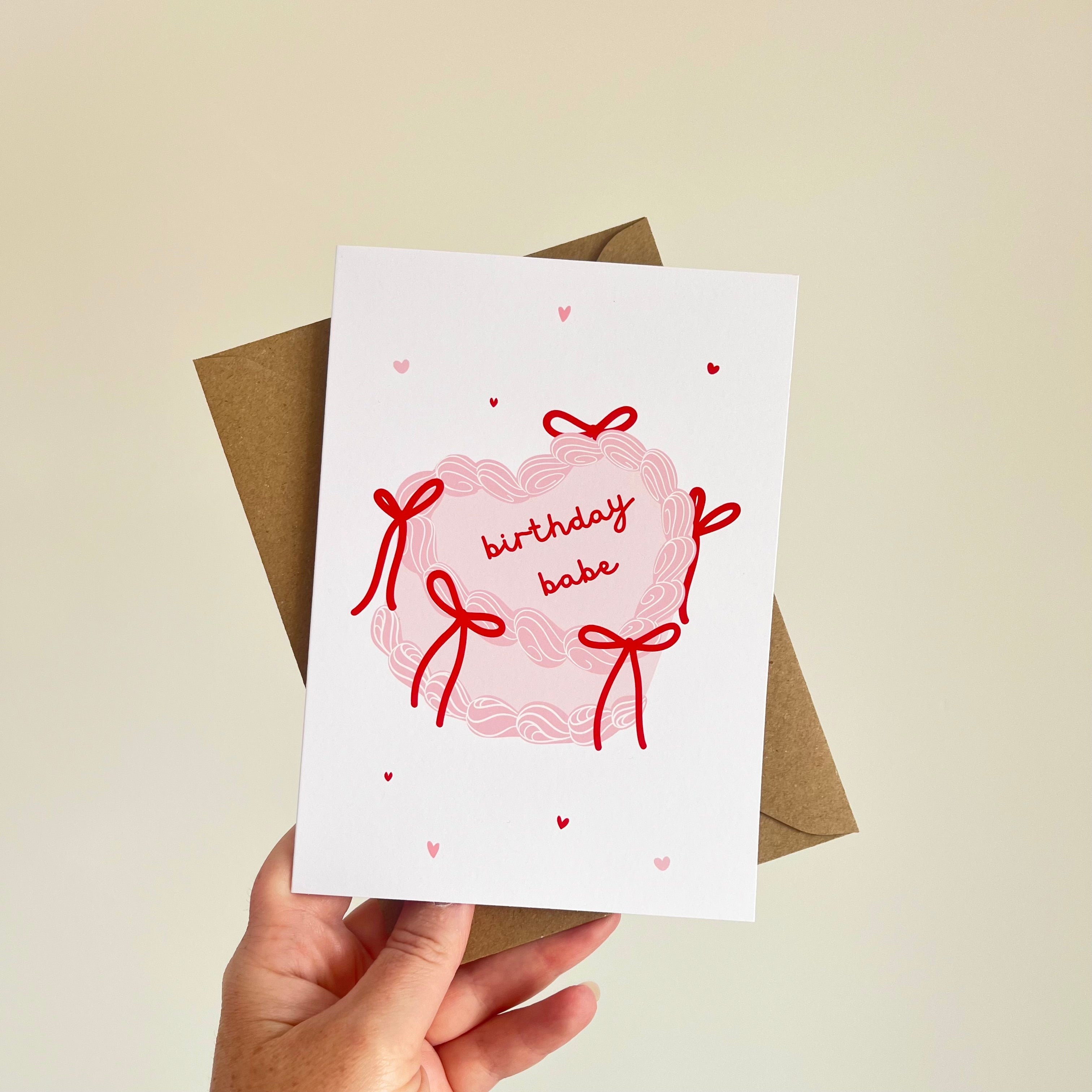 Birthday Babe Cake Card - Birthday Card