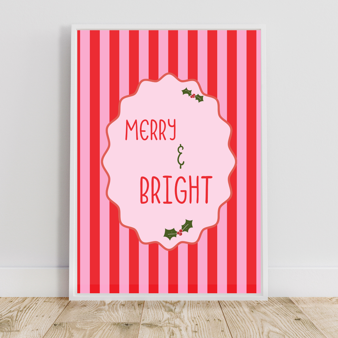 Merry & Bright - Wall Print