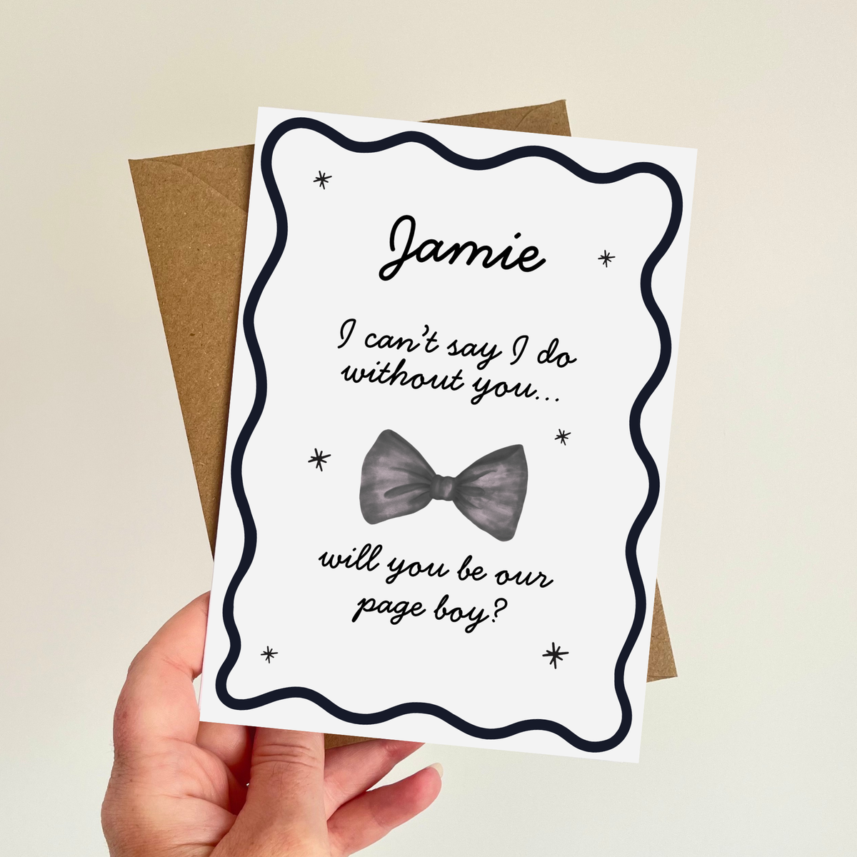 Will you be my Page Boy? Card Invite