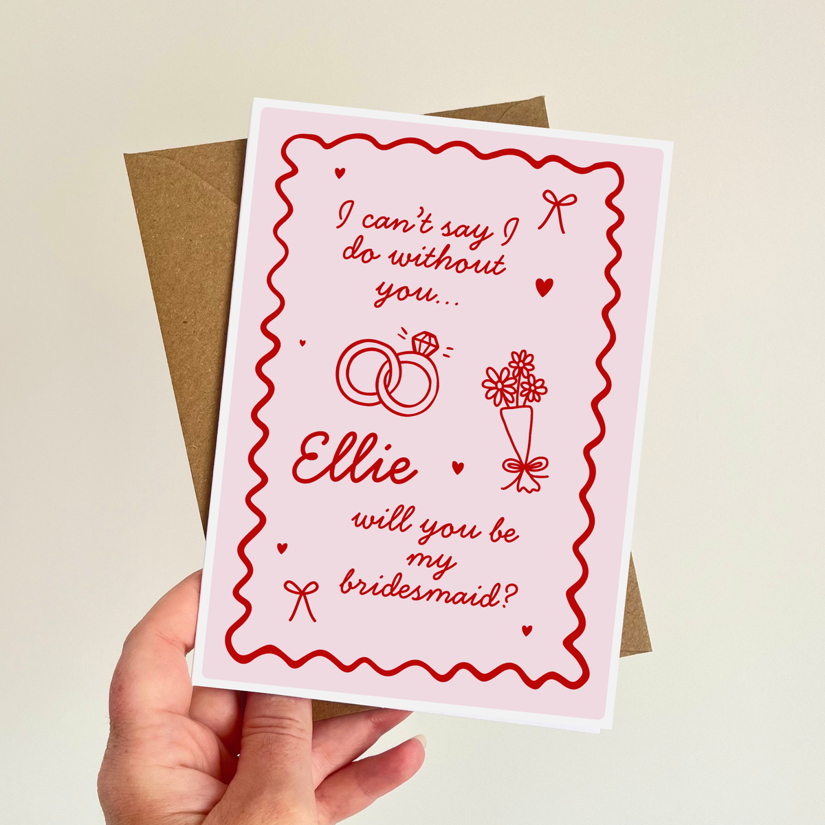 Will you be my Bridemaid? Card Invite
