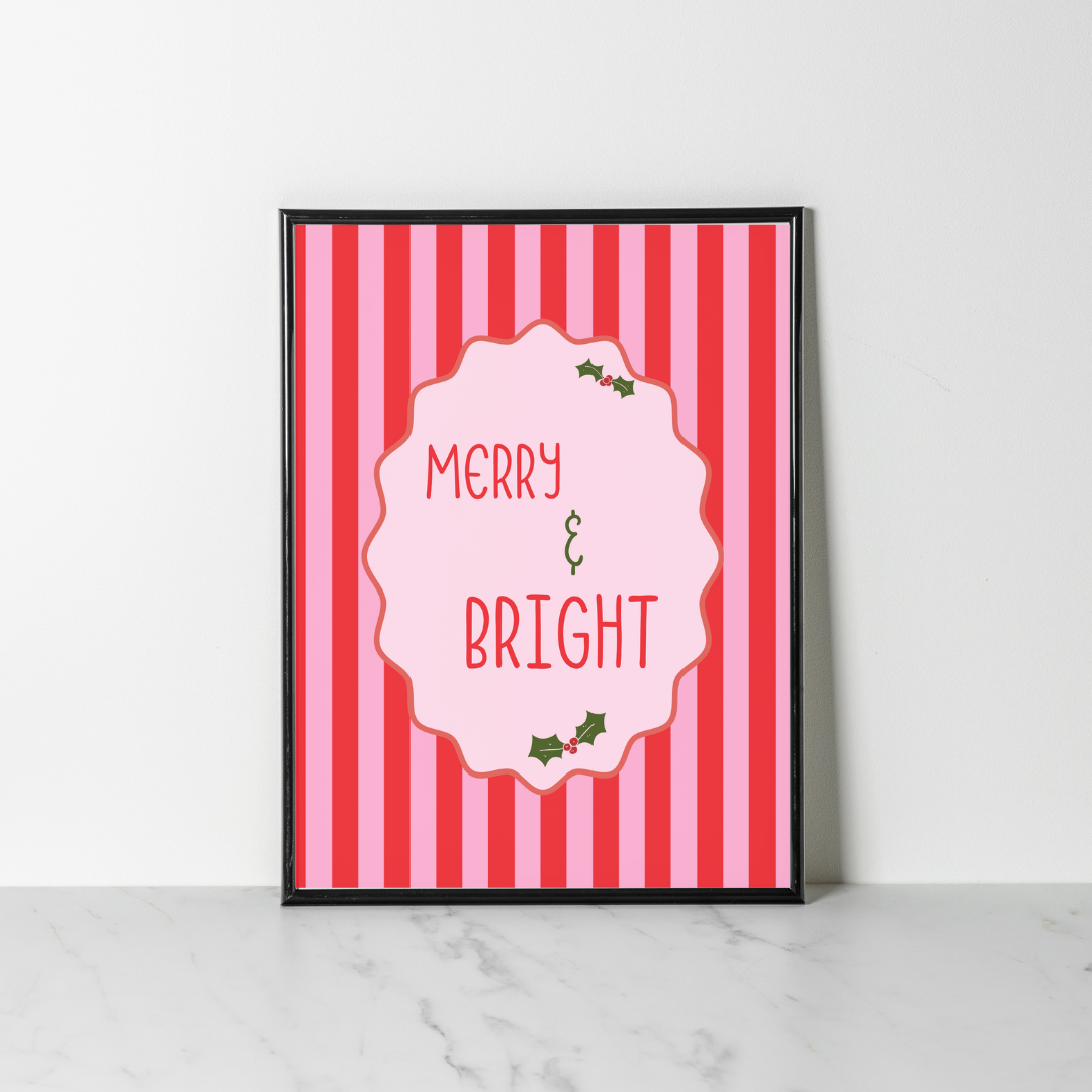 Merry & Bright - Wall Print