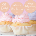 Personalised Baby Shower Cupcake Toppers