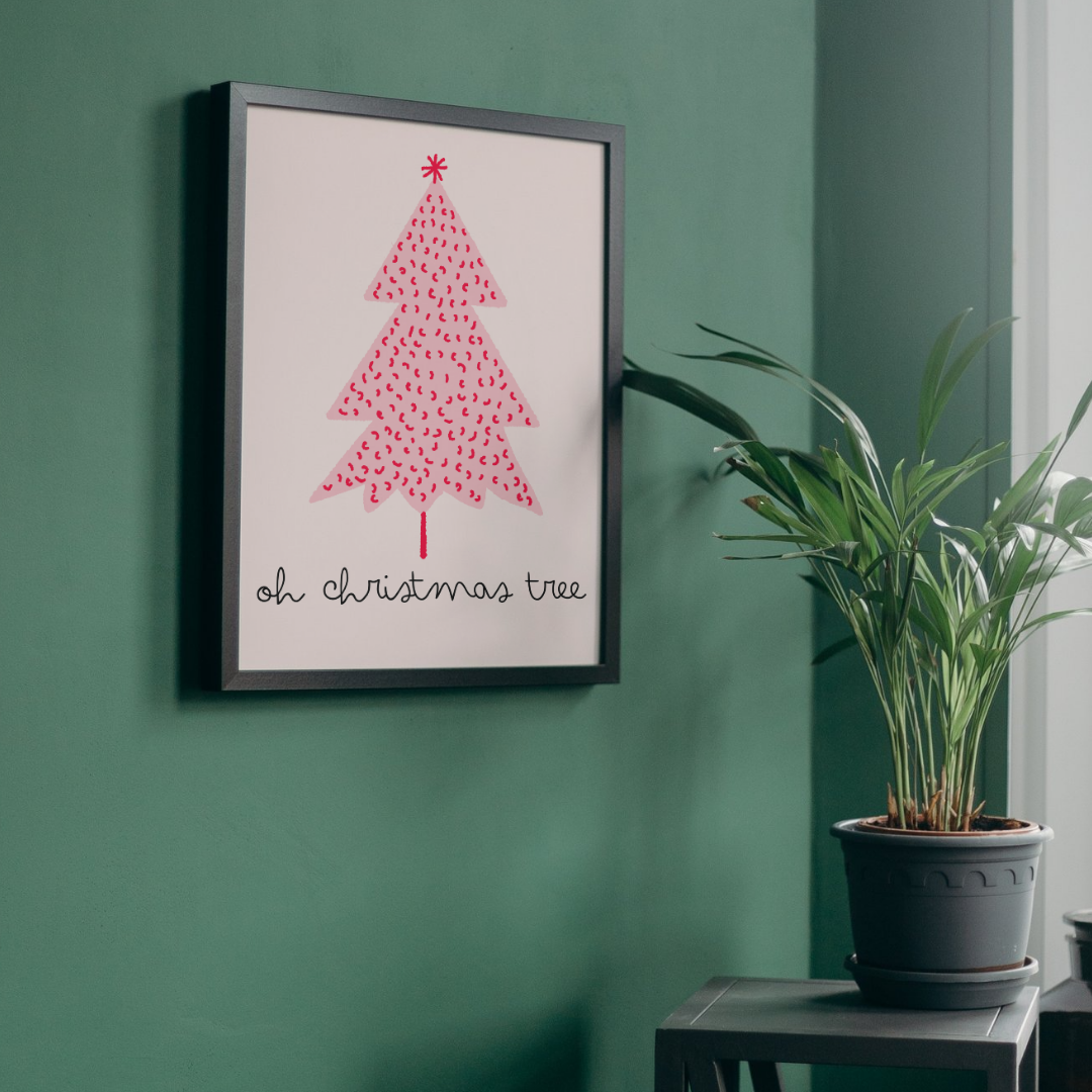 Oh Christmas Tree Pink - Wall Print