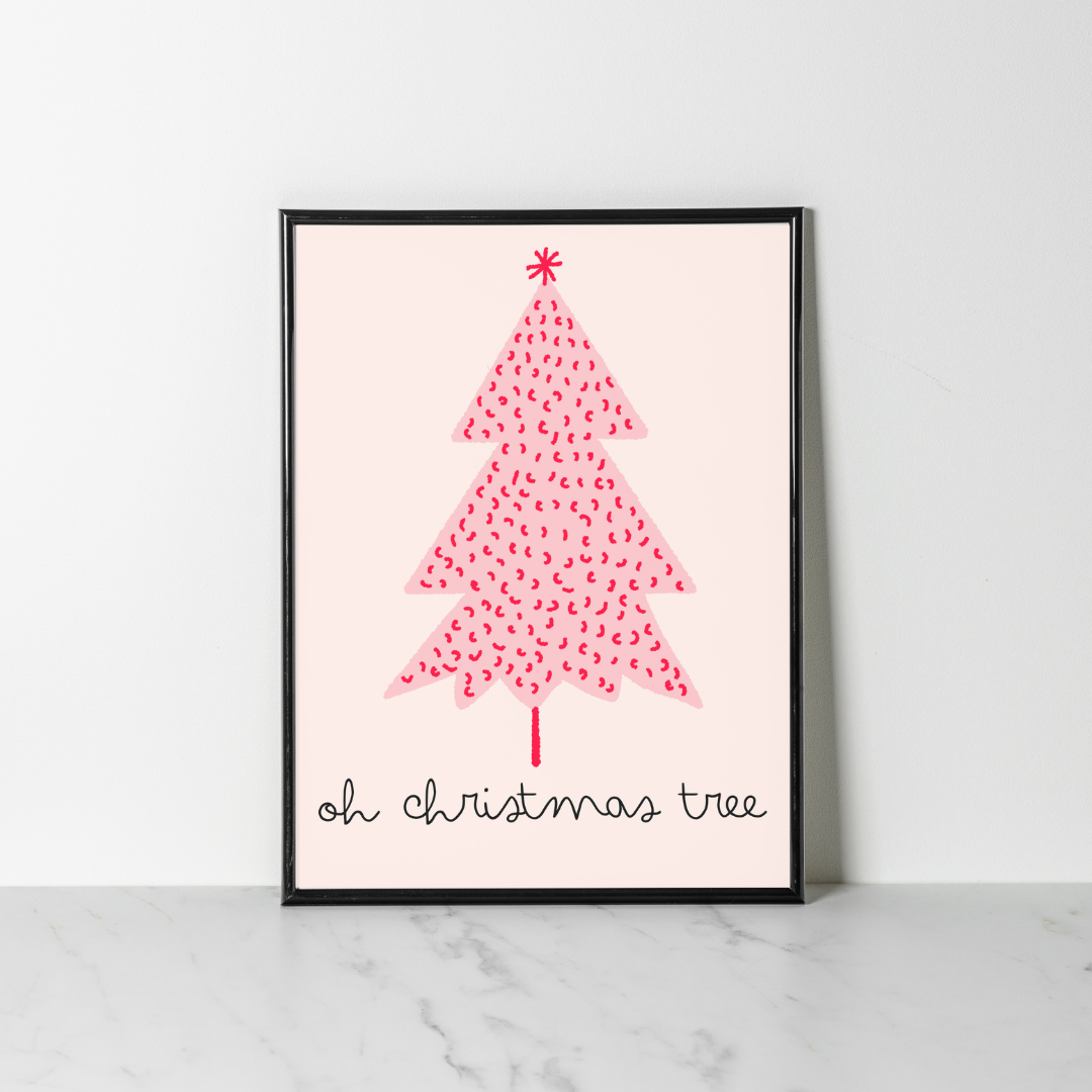 Oh Christmas Tree Pink - Wall Print